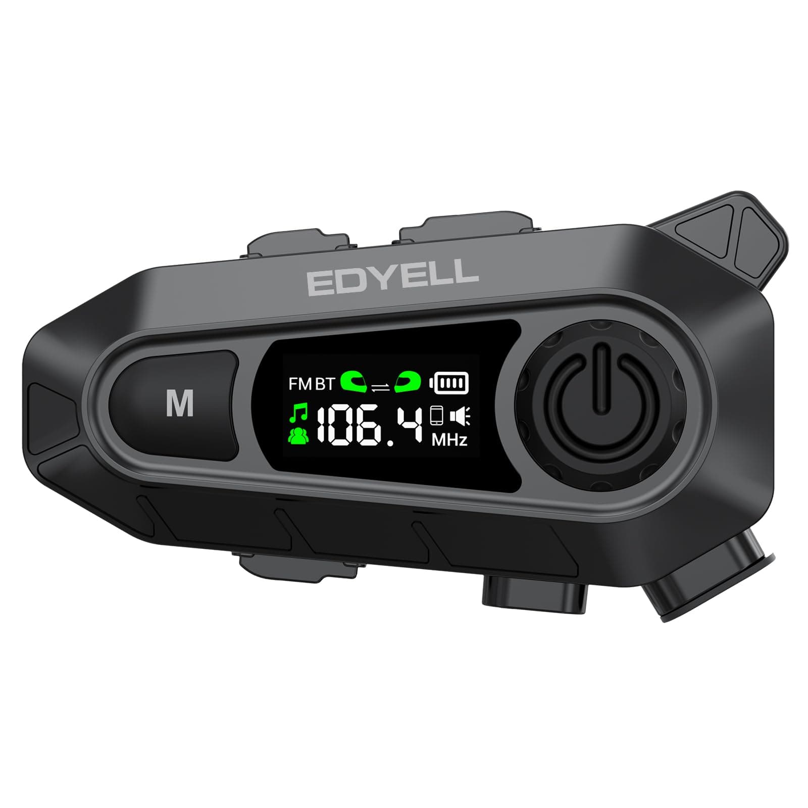 EDYELL A1 Motorcycle Bluetooth Headsets,Smart LED Display Motorcycle Helmet Speakers,Group Communication System On Ear Headphones,HD Calling and HiFi Music,Waterproof & Dustproof Helmet Headset