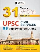 PWOnlyIAS UPSC Prelims Previous Year Solved Papers (2025–1995) | 31 Years Topicwise GS PYQs with 3400+ MCQs & Detailed Explanations | Civil Services IAS Book English Medium | UPSC Books 2026