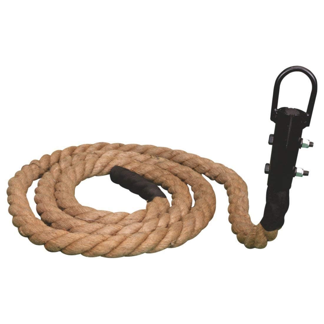UPHILL® Sporting Jute Climbing Rope 10 ft 36 mm Thickness | Iron Handle u Shape Best Home Gym Climbing Rope (10)