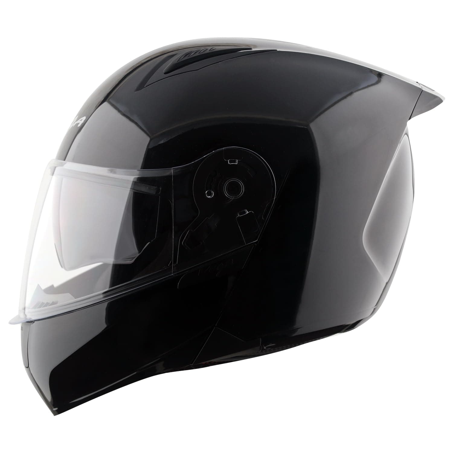 Vega VM-02 Spike Flip-Up Motorcycle Helmet with ISI Certification | High-Impact ABS Shell, Dual Visor, UV & Scratch Resistant: Black, XL