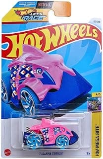 Hot Wheels Let's Race Netlix Piranha Terror HW Mega Bite for Ages 3 and Up (Pink)
