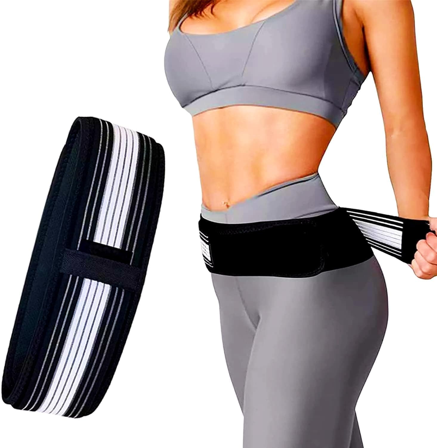 ARPK Back Pain Belt - Lower Back Support Brace for Men and Women- Anti-Slip Sciatica Pain Relief - Sacroiliac SI Joint Hip, Pelvic Beltt - Back Pain Belt For Women - REGULAR SIZE (black)