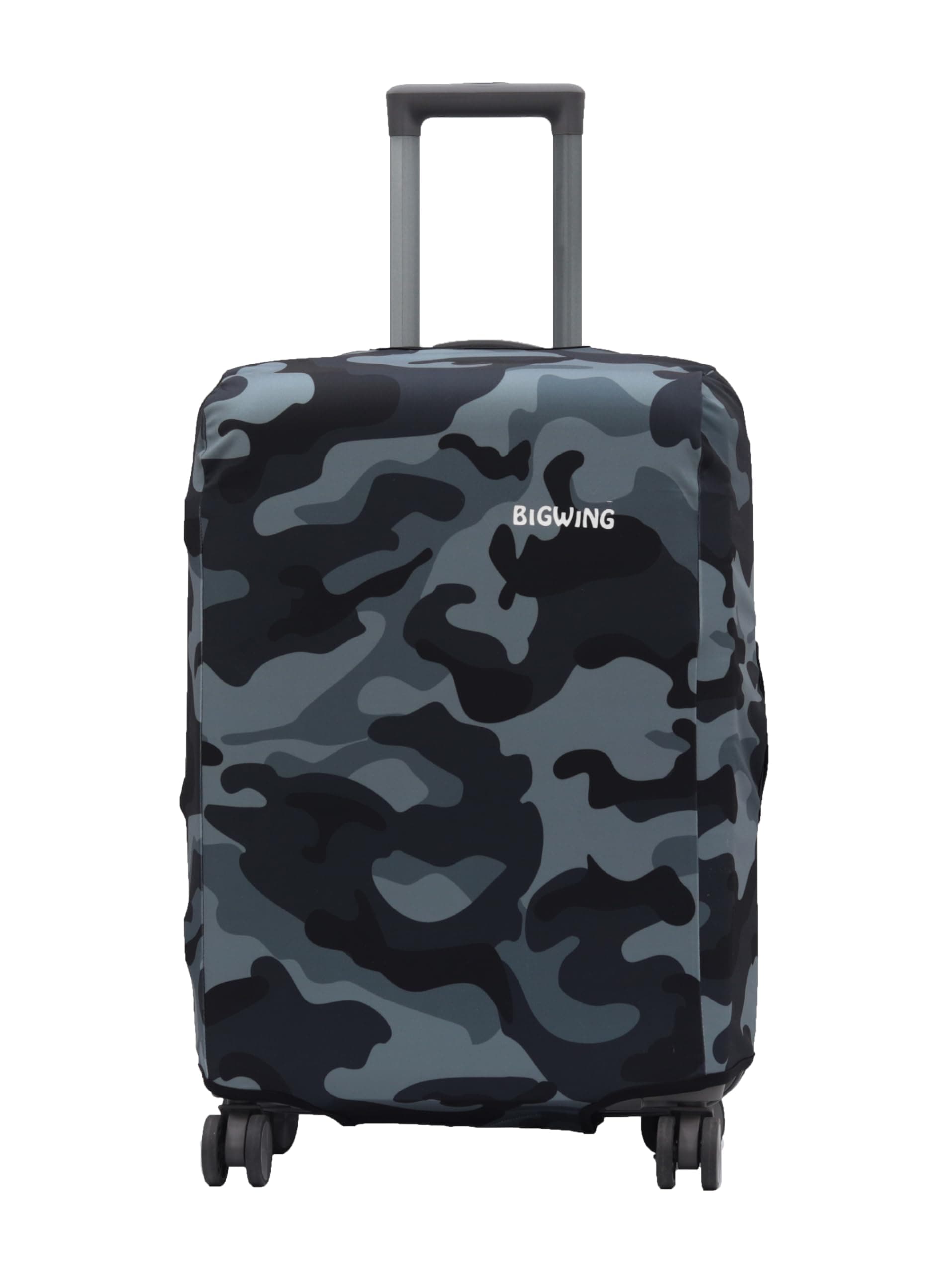 BIGWING Protective Cover in Polyester Fabric with Camouflage Print | Small Size 20' inch 55 cm | Hard Luggage Trolley Bag Cover (Fits Only On Fiber - Plastic Trolley Bag)