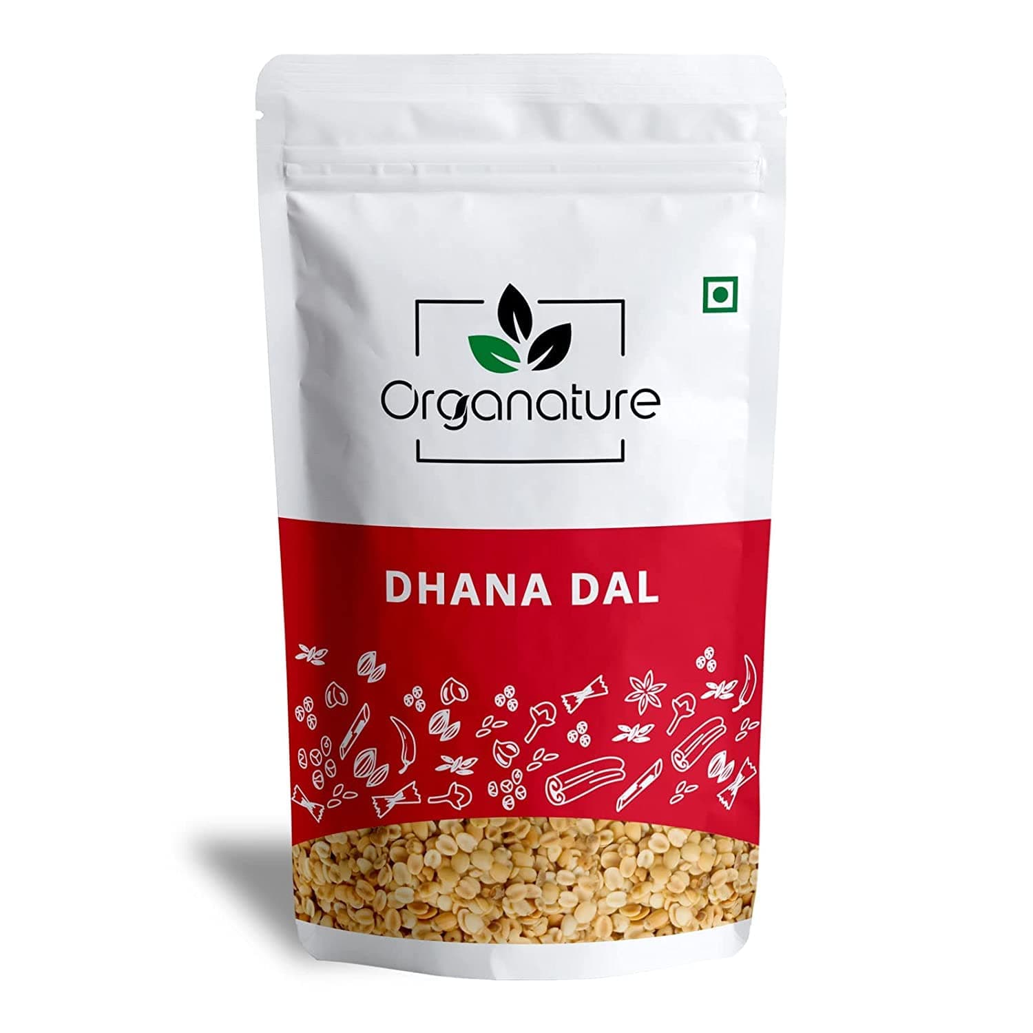 Organature Roasted Dhana Dal | Mukhvas, Mouth Freshener, After Meal Snack | Roasted & Split Coriander Seed | (350 Grams)