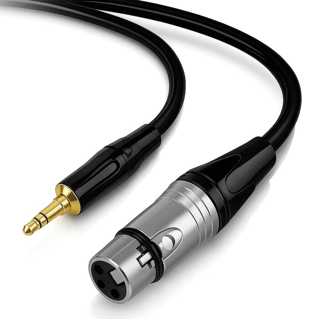 SeCro 3.5mm Male to XLR Female Cable - Professional Low Noise Microphone Cable (5 Meters) Black