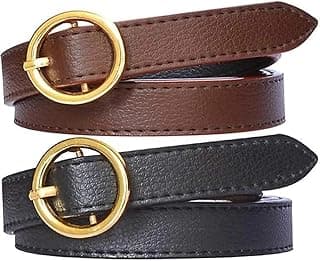 VTFlair Black And Brown Combo Women Casual Black Artificial Leather Belt,Belt for Jeans, Colour Black, Party & Casual Wear Ladies belt for women Ladies Belt for jeans