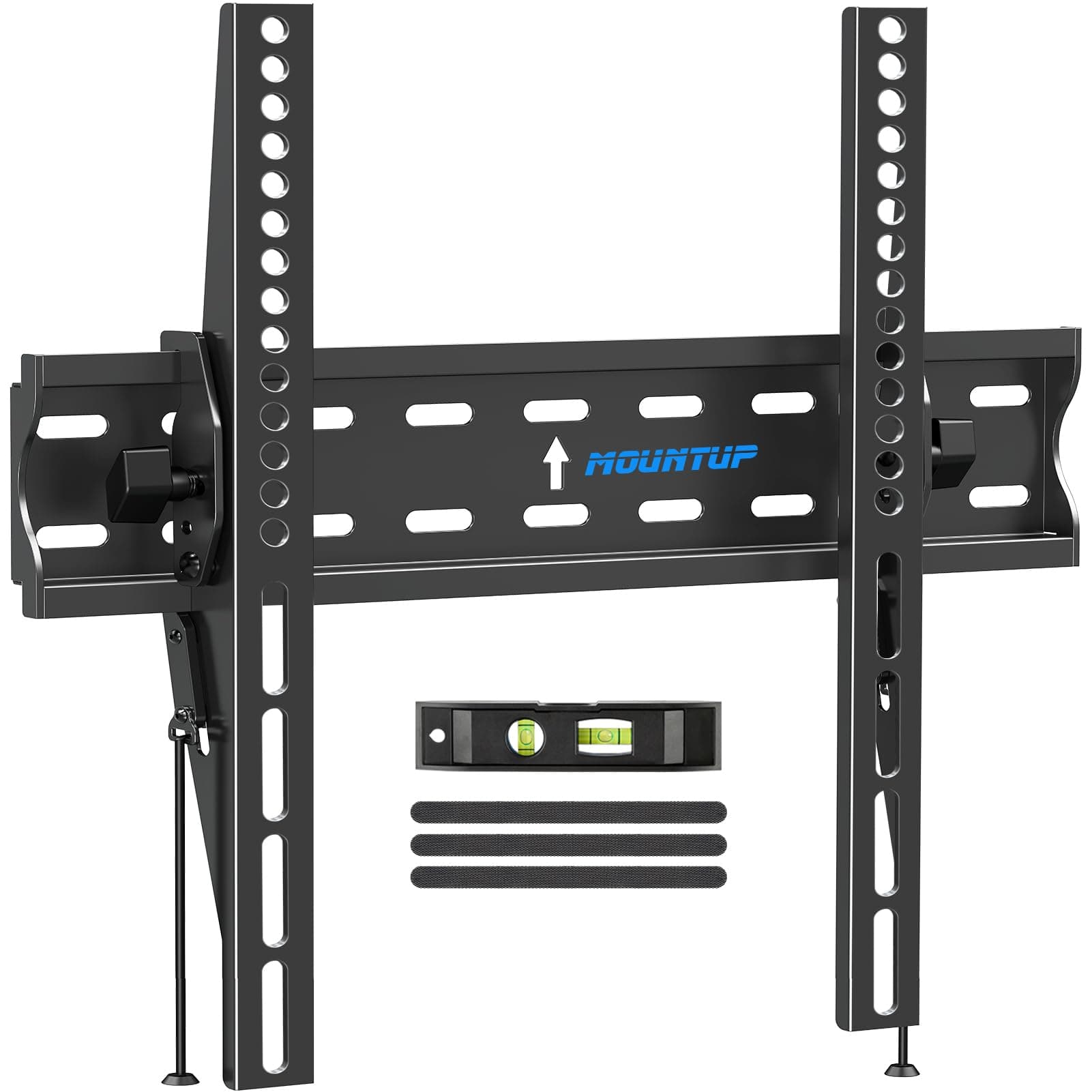 MOUNTUP TV Wall Mount, Tilting TV Bracket for Most 26-60 Inch LED LCD OLED Flat/Curved TVs, Low Profile Save Spacing, Fits 12" to 16" Stud, Max VESA 400x400mm up to 99 LBS, MU0007