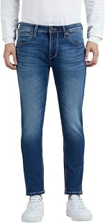 Pepe Jeans Men's Tapered Fit Jeans | Mid Rise | Chinox | Jeans for Man