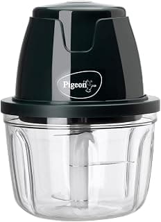 Pigeon Zoom Electric Chopper 350 ml, Portable with 3 Stainless Steel Blades for Effortlessly Chopping Vegetables and Fruits - Green, 30 Watts