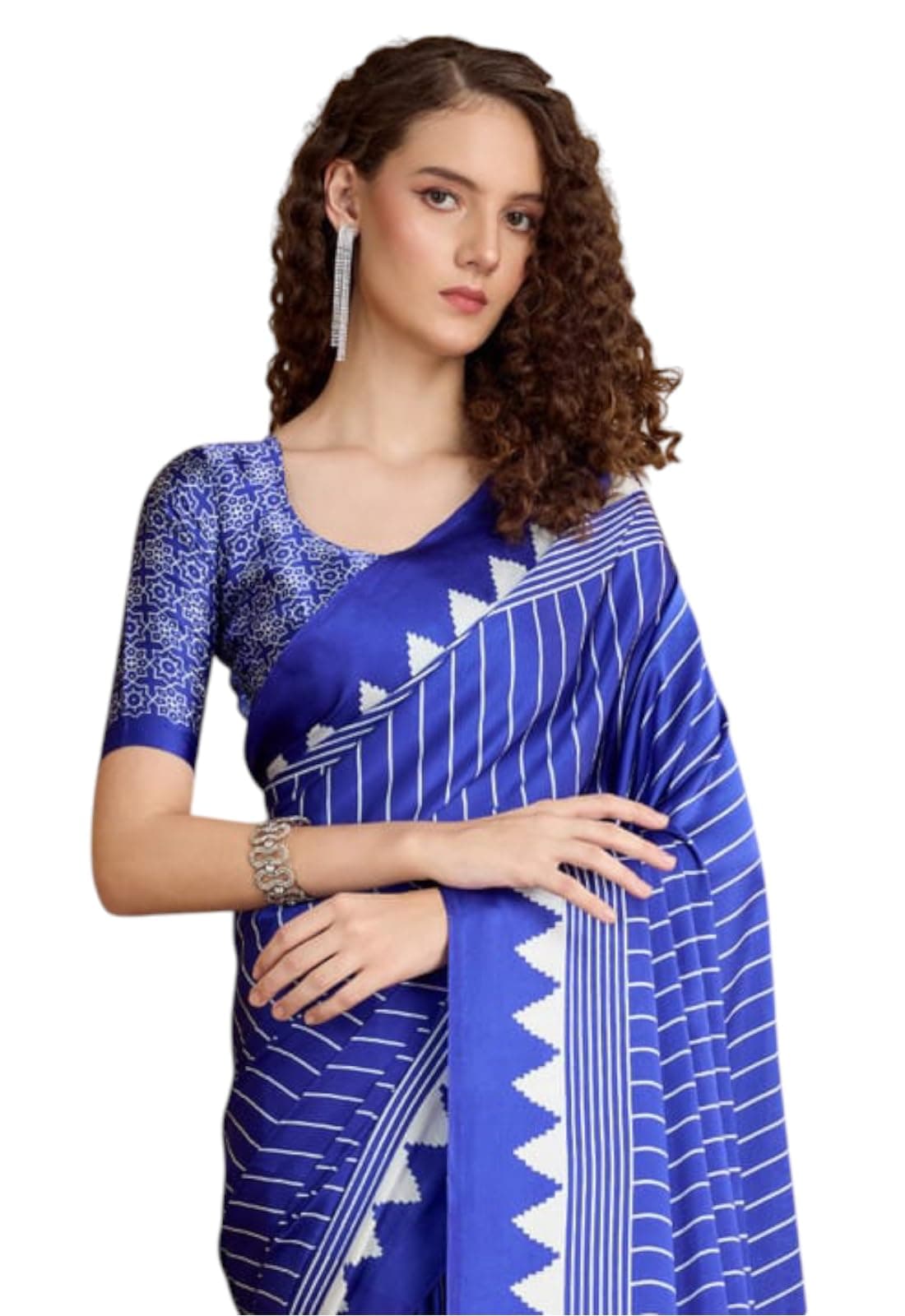 Yashika Women Malgudi Silk Ajrak Printed Saree |saree for Women | Saree | New Sari | Latest Saree