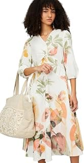 Max Women's Cotton A-Line Midi Casual Dress