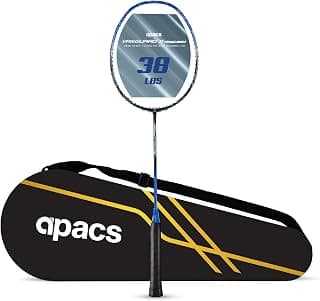 Apacs Vanguard 11 Next Gen (Unstrung) | 38LBS Max Tension | Ultra PEF Shaft | (4U) Head Heavy Balance | Aero Dyna Frame | Made in Vietnam Badminton Racket with Cover (for Pros)
