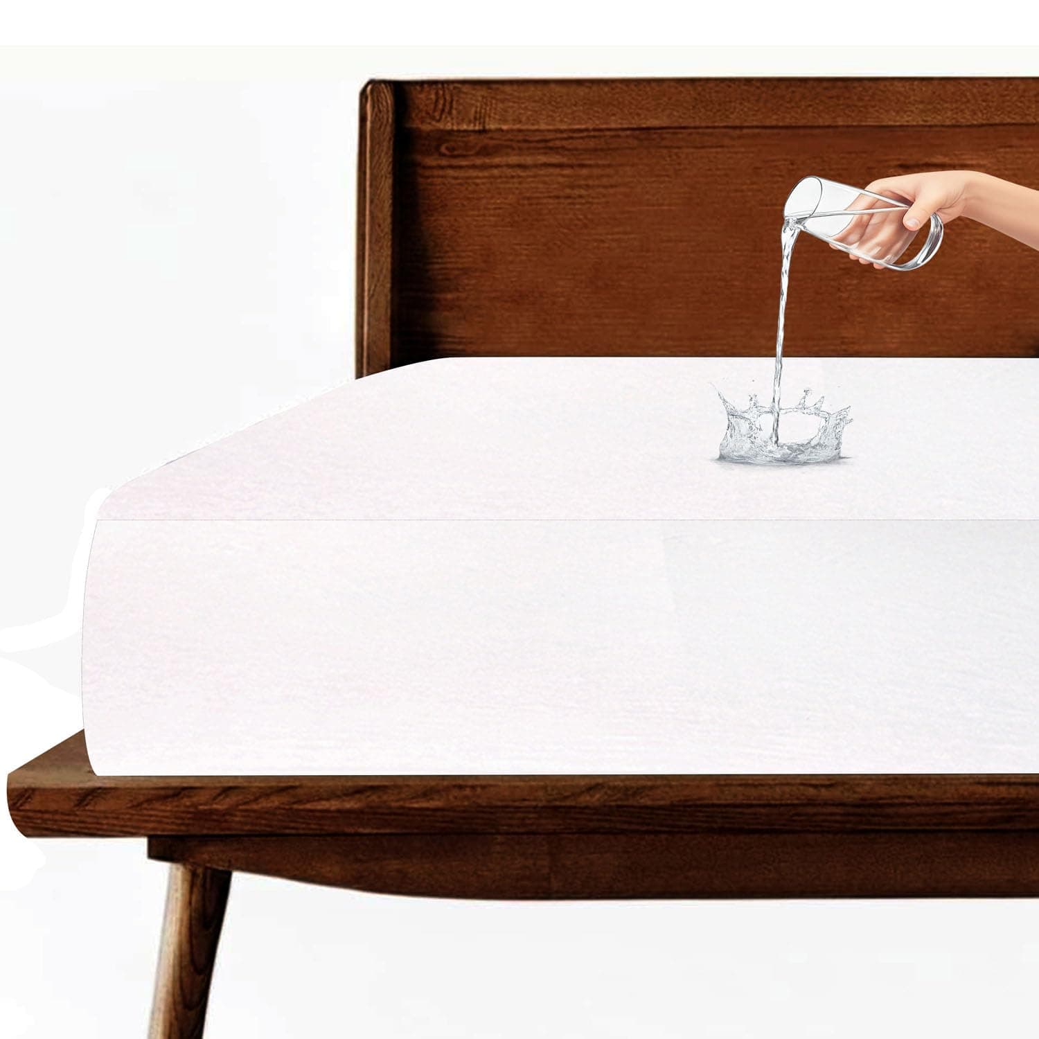 Stylista Cotton Feel Terry Ultra Soft Waterproof Mattress Protector | Breathable - Hypoallergenic Mattresses Cover (72x60 inch | 6x5 feet, White - Pack of 1)| One Year Warranty