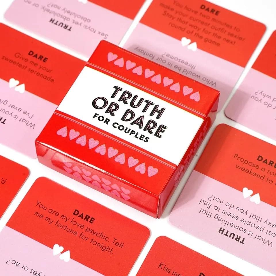 Naughty Truth & Dares for Couples | 50 Cards, Adult, Exciting Categories | Dare Based Action Couple Card Game | Date Night, AnniversaryGift, Romantic Gift