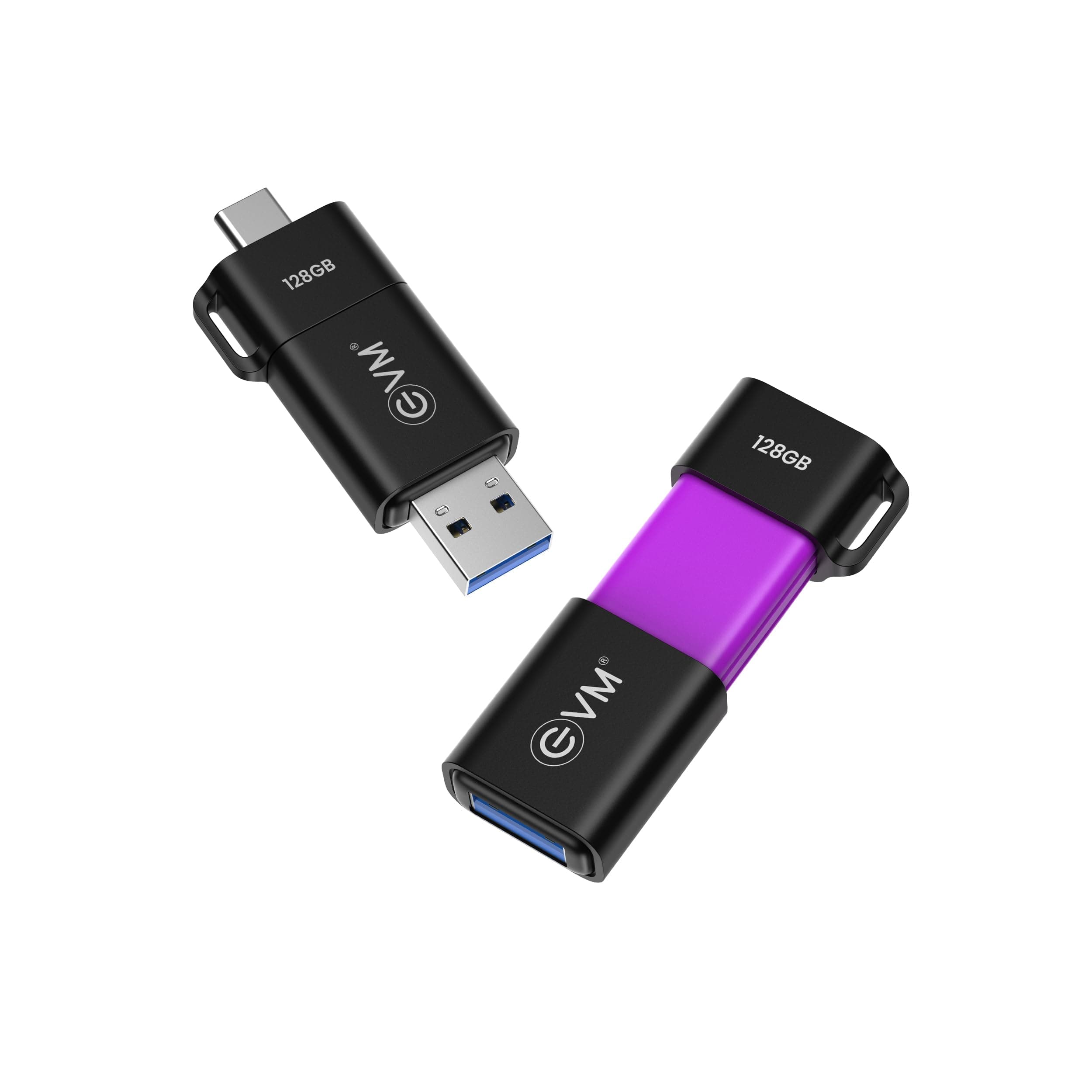 EVM EnXO 128GB OTG Flash Drive USB 3.2 Gen 1 | Versatile Dual USB Type-C & Type-A Connectors | Rapid 120MB/s Read| Smartphone Laptop Tablet Smart TV | Plug & Play | 10 Years Warranty (ENXO/128GB)