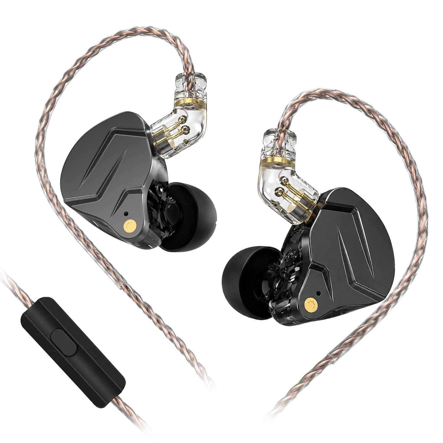 Sounce ZSN Pro Metal Earphones 1BA+1DD Hybrid In-Ear Headset with Mic |High-Resolution Sound | 3.5mm Jack | Premium Grey Design | Comfortable Fit | Durable & Stylish | Perfect for Music Lovers & Calls
