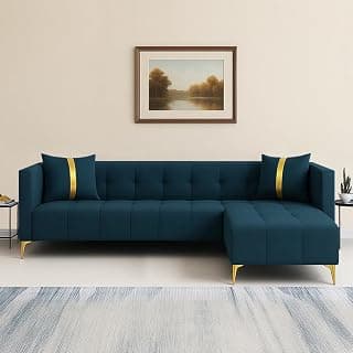 CASASTYLE Styleliving 5 Seater RHS L Shape Sofa Set (Teal)