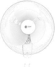 Orient Electric Wall 91 | Wall Fan for Home | 100% Copper Motor with COP-TER Technology | 90 Degree Oscillation & Tilt Mechanism | 3 Speed Pull Cord | Military Grade Guard | White