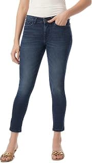 INKD Women's Airflex Skinny Fit Jeans - Mid-Rise | Cotton Blend | Lightweight | Stretchable Fabric | Classic 5 Pocket Styling | Jeans for Women (Available in Plus Sizes)
