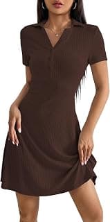 TOPLOT Women's Western Dresses | Knee Length Dress | Stylish Design Fit | One Piece Bodycone | Trendy Look Styling | Easy Movement | Perfect for Casual, Outings (5237)