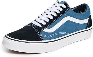 Vans Men s Old Skool Skate Shoe Navy Blue White 3.5 M US