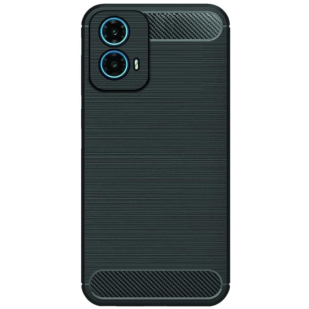 Amazon Brand Solimo Motorola Moto G34 5G Back Cover | Back Case for Motorola Moto G34 5G | Carbon Fibre Rugged Armour (Black)