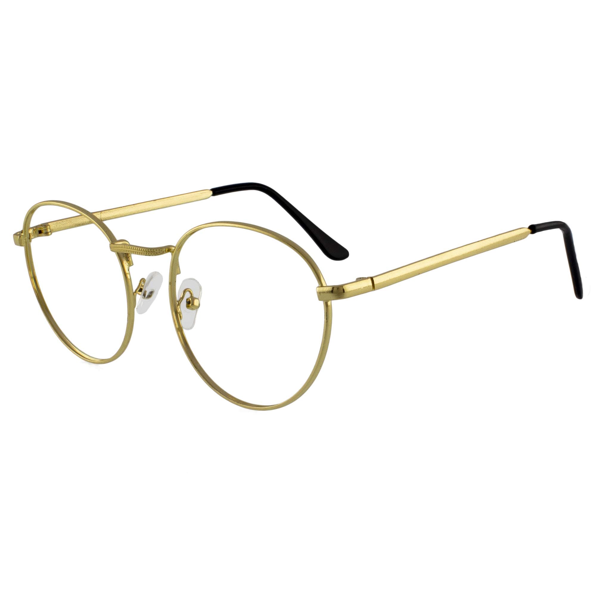 AUGEN By Visions India Unisex Spectacles With Blue Cut Lenses & Anti-Glare Coating Which Protects Eyes From Blue Light From Computer, Moble, Tablets, Laptop (Zero Power) (012 Gold)