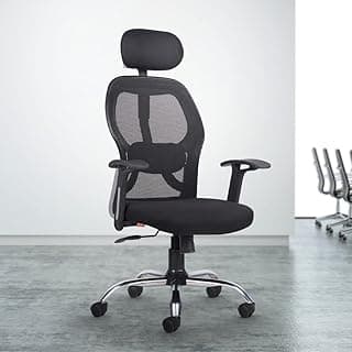 CELLBELL Tauras Lite C100 Mesh High Back Office Chair/Study/Computer/Revolving/Desk Chair for Work from Home Metal Base Seat Height Adjustable Chair with 3 Years of Warranty Black