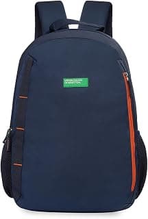 United Colors of Benetton Fabio 30L Backpack, Water-Resistant, 3-Compartment Design, Stylish & Functional for College & Travel, with 1-Year Warranty