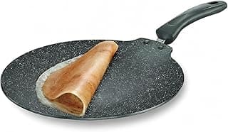 Prestige Omega Granite Non-Stick Dosa Tawa 30cm | Extra Thick Base (4.88 mm) | 5-Layer Coating | Gas & Induction Compatible | PFOA Free | Metal Spoon Friendly | Dishwasher Safe | 2Y Warranty | ISI