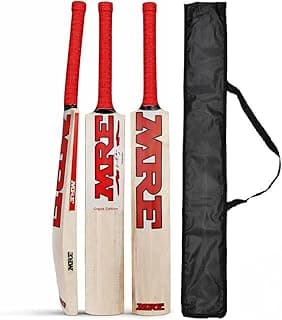 AEM® Himachal Willow Wooden Cricket Bat with Cover for Boys & Girls (Size 3 for 4-6 Year)