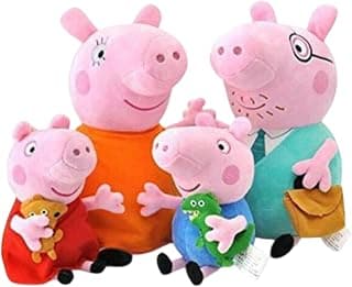 Cute Pig Family Plush Toys Gift Babies Cuddly Animal Stuffed Cute Teddy Bear Plushie Safe & Huggable Gifts for Toddlers, Boys & Girls