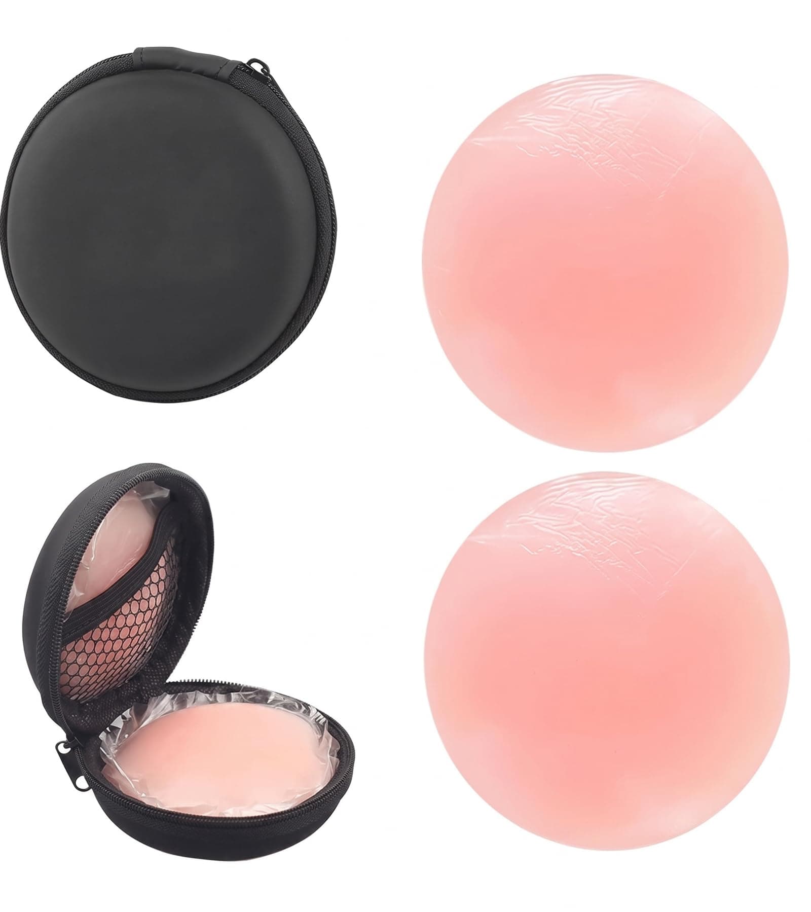 Enclave Silicone Nipple Covers for Women, Reusable Adhesive Design with Storage Case, No Show Comfort Fit for Backless & Strapless Outfits