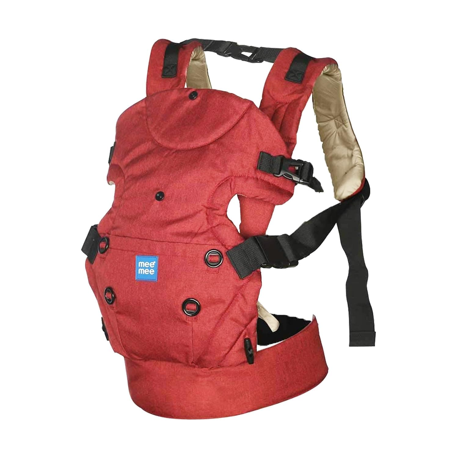 Mee Mee Light Weight Baby Carrier (Padded Waist Belt, Red)