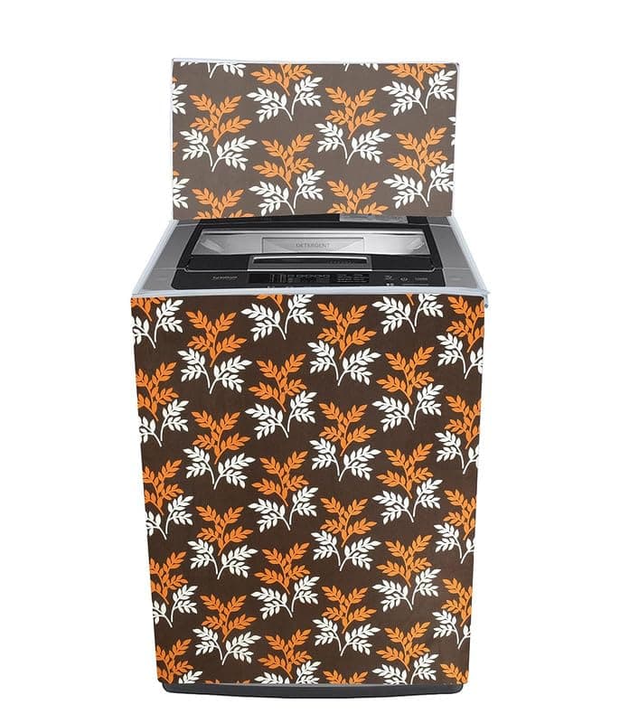 WOAH Top Load Fully Autometic Washing Machine Cover Compatible With ifb samsung bosch whirlpool haier lg and All Brand Universal Size 7kg | 7.5kg | 8kg (Brown Tree)