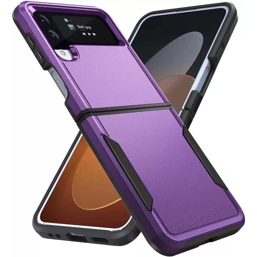 Scalebee Hard Armor Protective Drop Tested Military Grade Back Cover Case for Samsung Galaxy Z Flip 4 Flip4 5g (Purple)