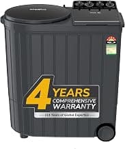 Whirlpool 11Kg Semi-Automatic Top Loading Washing Machine (ACE XL 11 DMIX GRAPHITE GREY,10YR MW, Dynamix Detergent Dispenser)