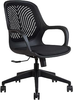 INNOWIN Zara Low Back Chair for Home & Office (Black)| 3 Years Limited Warranty