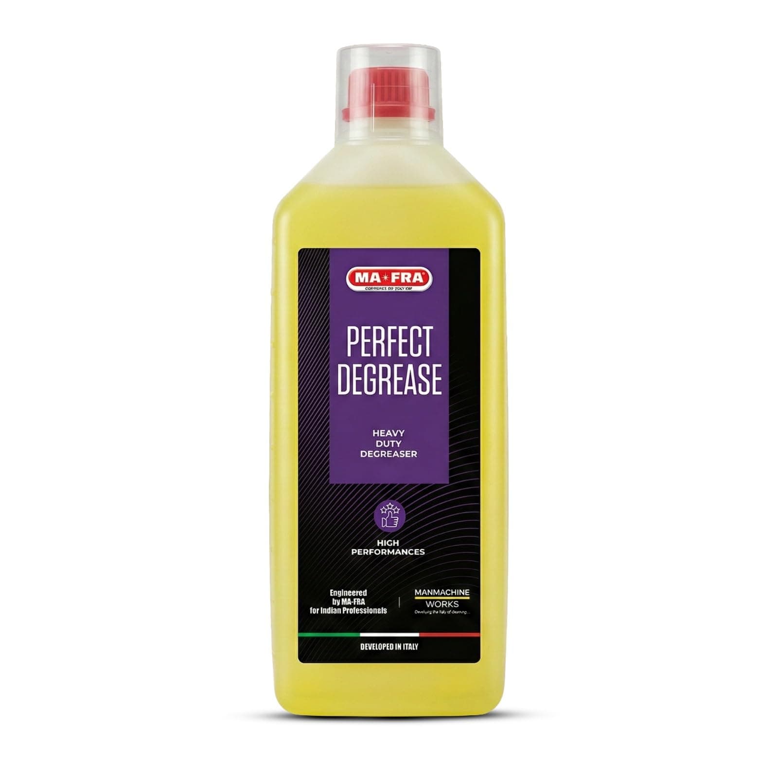 MAFRA Heavy Duty Perfect Degreaser (1:4 Dilution) – Multi-Purpose Engine, Wheel Rim & Iron Cleaner for Car & Commercial Vehicles | Grease & Dirt Remover for Professional Use (Pack Of 1)