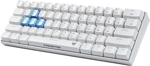 Acer Predator Aethon 330 Gaming Keyboard | Space-Saving 61-Key Design | 100% Anti-Ghosting with N-Key Rollover| Kailh Blue Switches| Personalized RGB Lighting | Dual Mode - Wired & Bluetooth