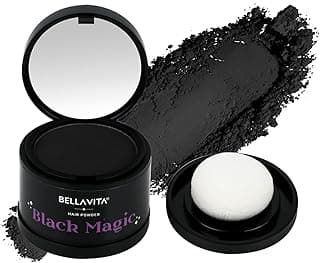 BELLAVITA Black Magic Hair Powder | Covers Grey Hair & Bald Spots Instantly | Root Touch Up | Sweat-Resistant & Long-Lasting Formula | Natural Looking Colour | 4g