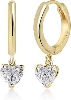 MINUTIAE Solitare Diamond Dangling Clip On Austrian Zirconium Earring For Women And Girls