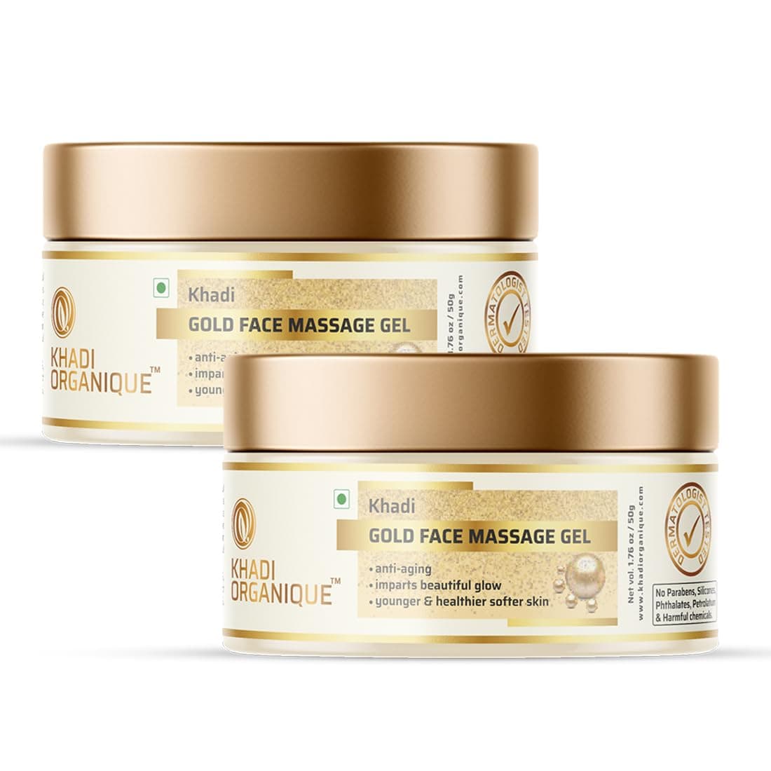 Khadi Organique Gold Face Massage Gel (Pack Of 2)