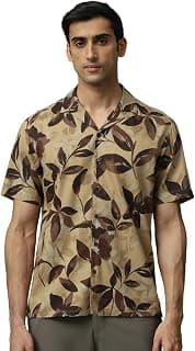 MUFTI Brown Botanical Camp Shirt