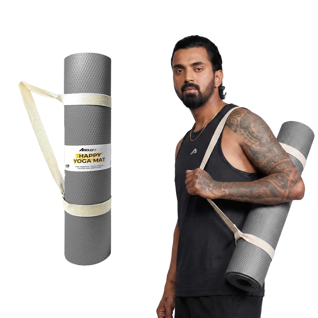Boldfit Yoga Mats for Women Yoga mat for Men Exercise mat for Home Workout Yoga mat for Women Gym mat Anti Slip Yoga mat 6mm Workout mat Yoga Mat for Kids Yoga Mate Gym mats for Workout at Home