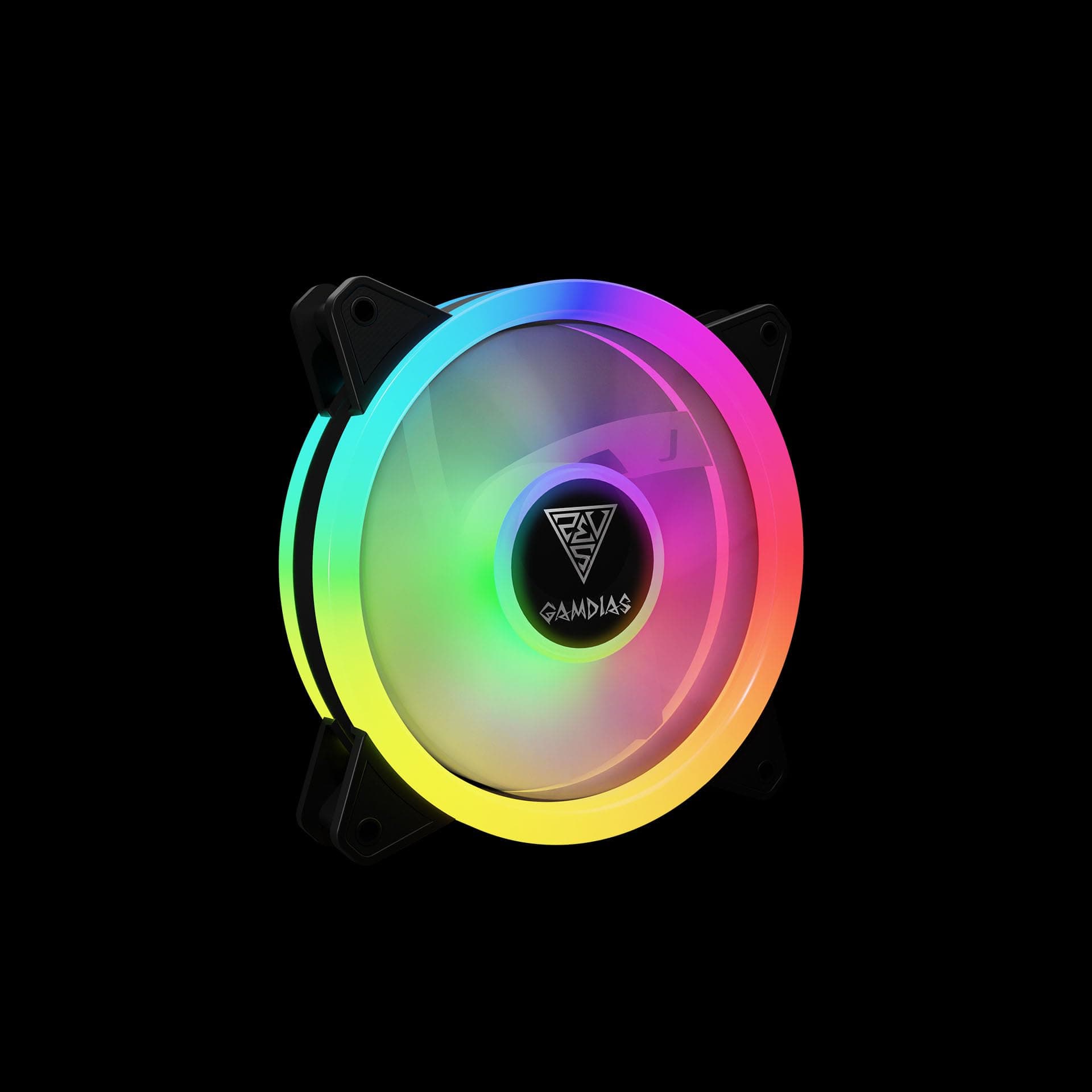 GAMDIAS Aeolus M2 1201 120mm RGB Case Fan for Desktop PC with Controller - High Performance & Quiet Cooling
