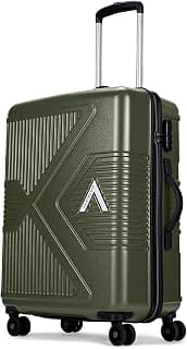Aristocrat Proteq Check-in Trolley Bag 66cm | Medium Hard Luggage | 8-Wheel Suitcase for Travel | Combination Lock with Sturdy Zipper | Polycarbonate | 3 Years International Warranty (Bronze Green)