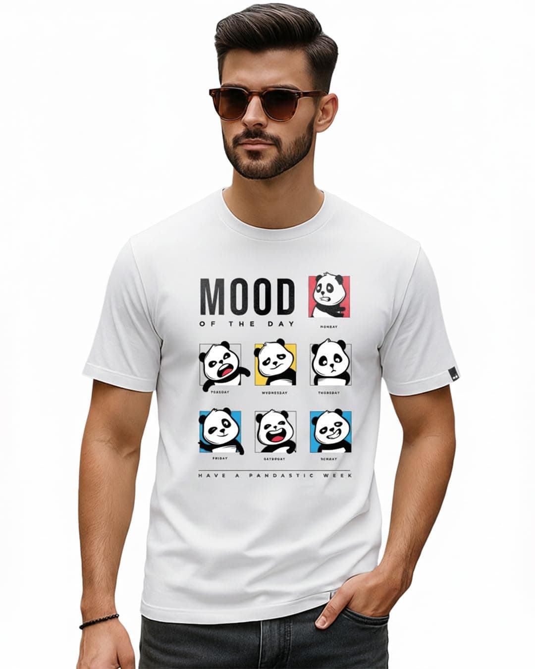 Bewakoof Men's Printed 100% Cotton T-Shirt - Regular Fit, Round Neck, Half Sleeves
