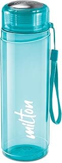 MILTON Hector 1000 Water Bottle, 1 Litre, Reusable Plastic Fridge Bottle, BPA Free and Leak Proof Bottle for Travel, Work, Pack of 1, Blue