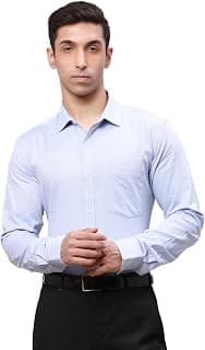 Park Avenue Men's Pure Cotton Structure Pattern Slim Fit Semi Cutaway Collar Full Sleeve Formal Shirt